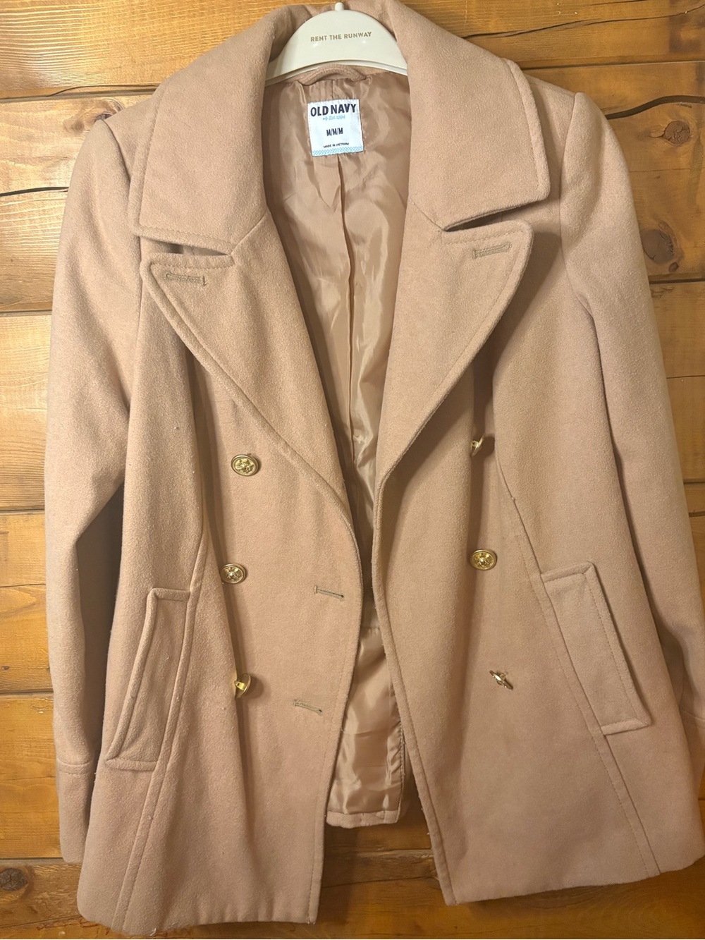 Old Navy Women's Tan Peacoat Jacket size medium
